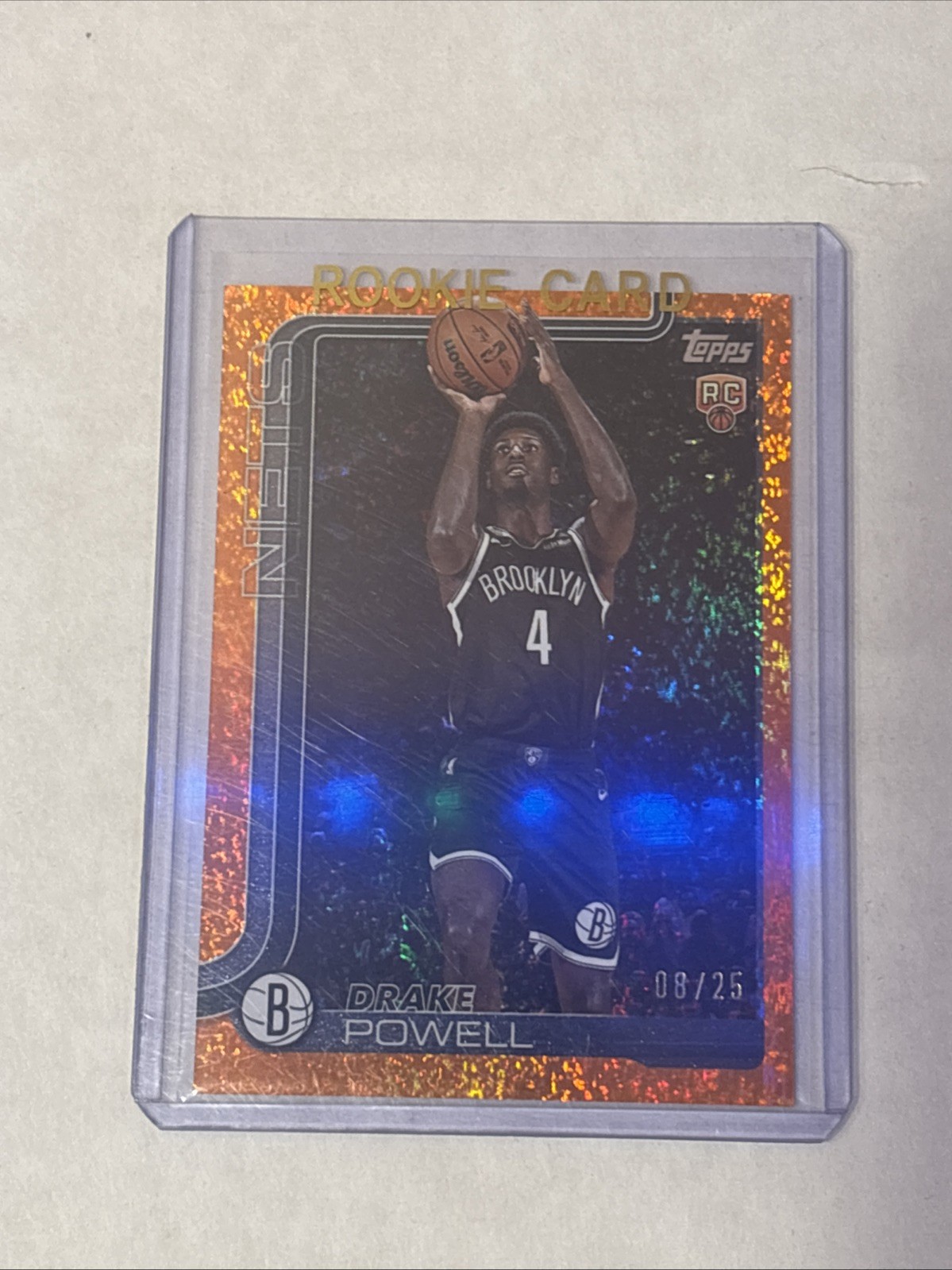 2025-26 Topps Drake Powell #222 Orange Holofoil /25 (RC)