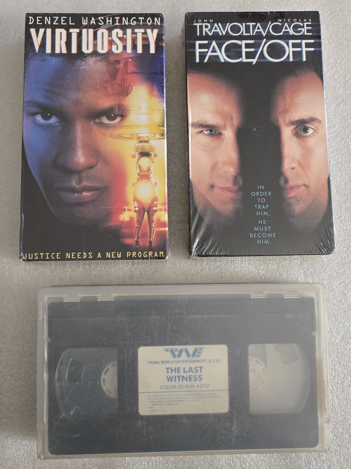 Virtuosity VHS Sealed with Free Face Off And The Last Withess 