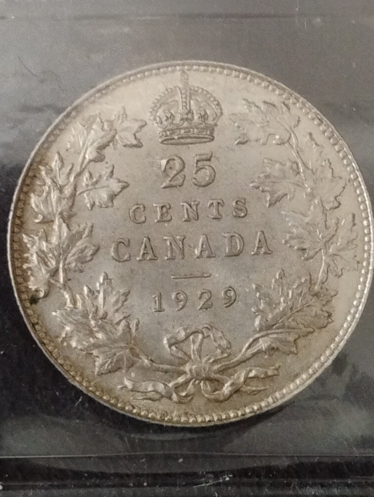 1929 Canadian 25 cent