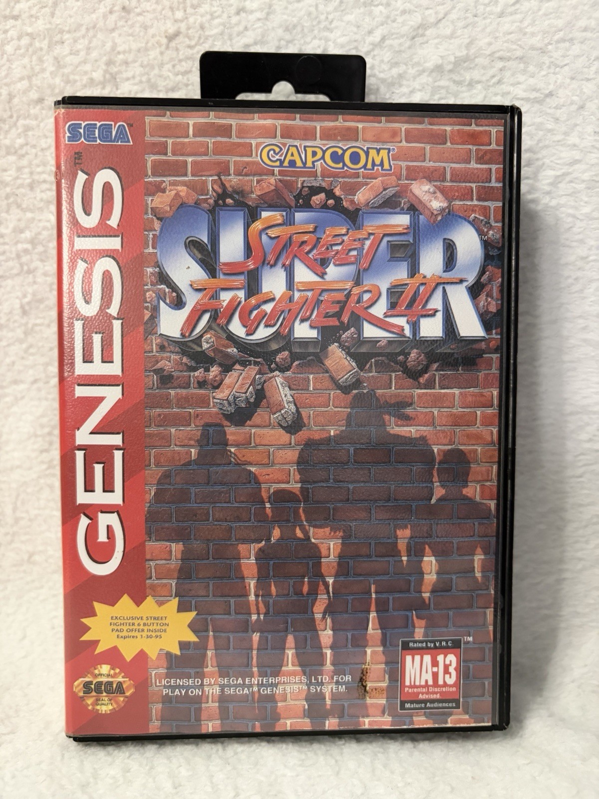 Sega Genesis Super Street Fighter II Game & Box No Manual Tested