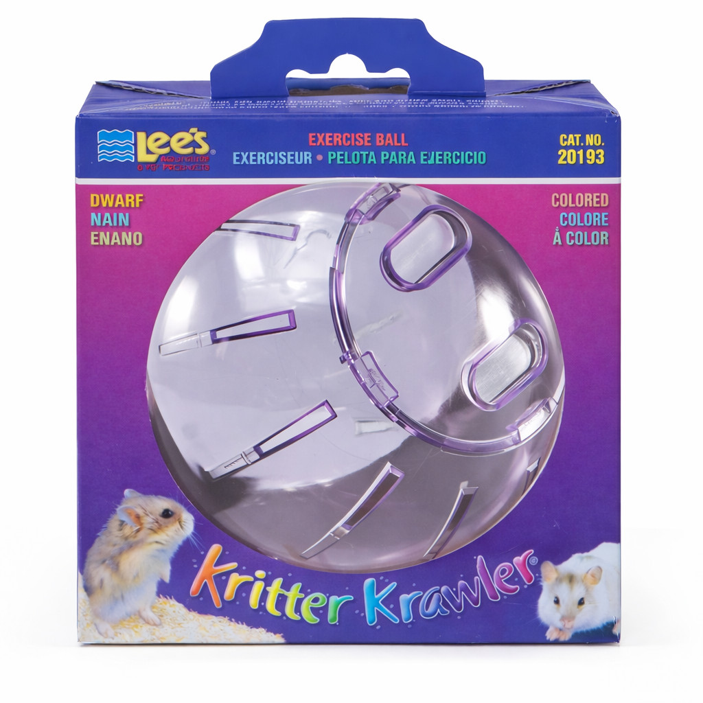 Kritter Krawler Hamster Exercise Ball Small Pet Running Ball Colored Plastic