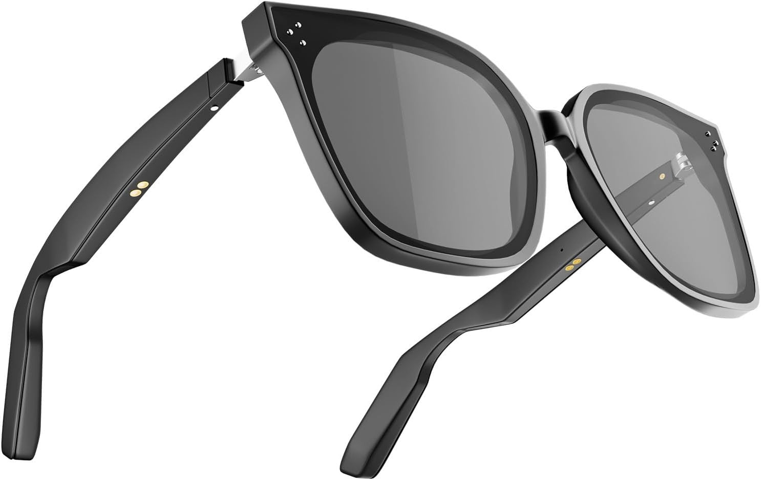 Smart Bluetooth Glasses, UV400 Polarized Safety Sunglasses, Built-In Mic & Speak