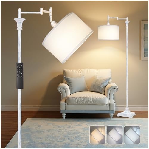  Rustic 68″ Tall Floor Lamp for Living Room Bedroom Finish, Remote Washed Blue