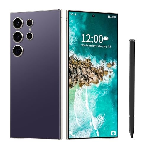  I24 Ultra 5G Unlocked Smartphone,16GB+512GB Fully Cell Phone for Dark Purple