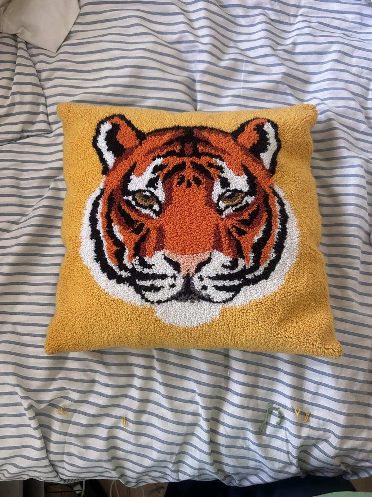 Tiger Needle Point Pillow