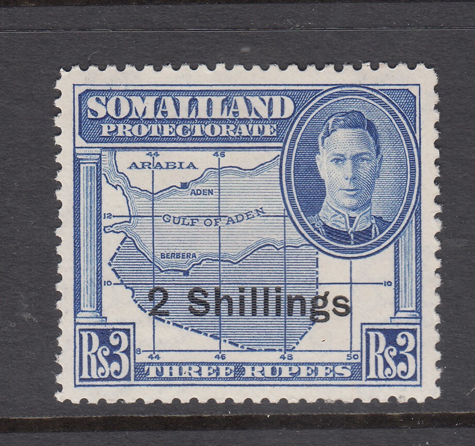 Somaliland: GVI 2s on 3R, mint, 1 April 1951