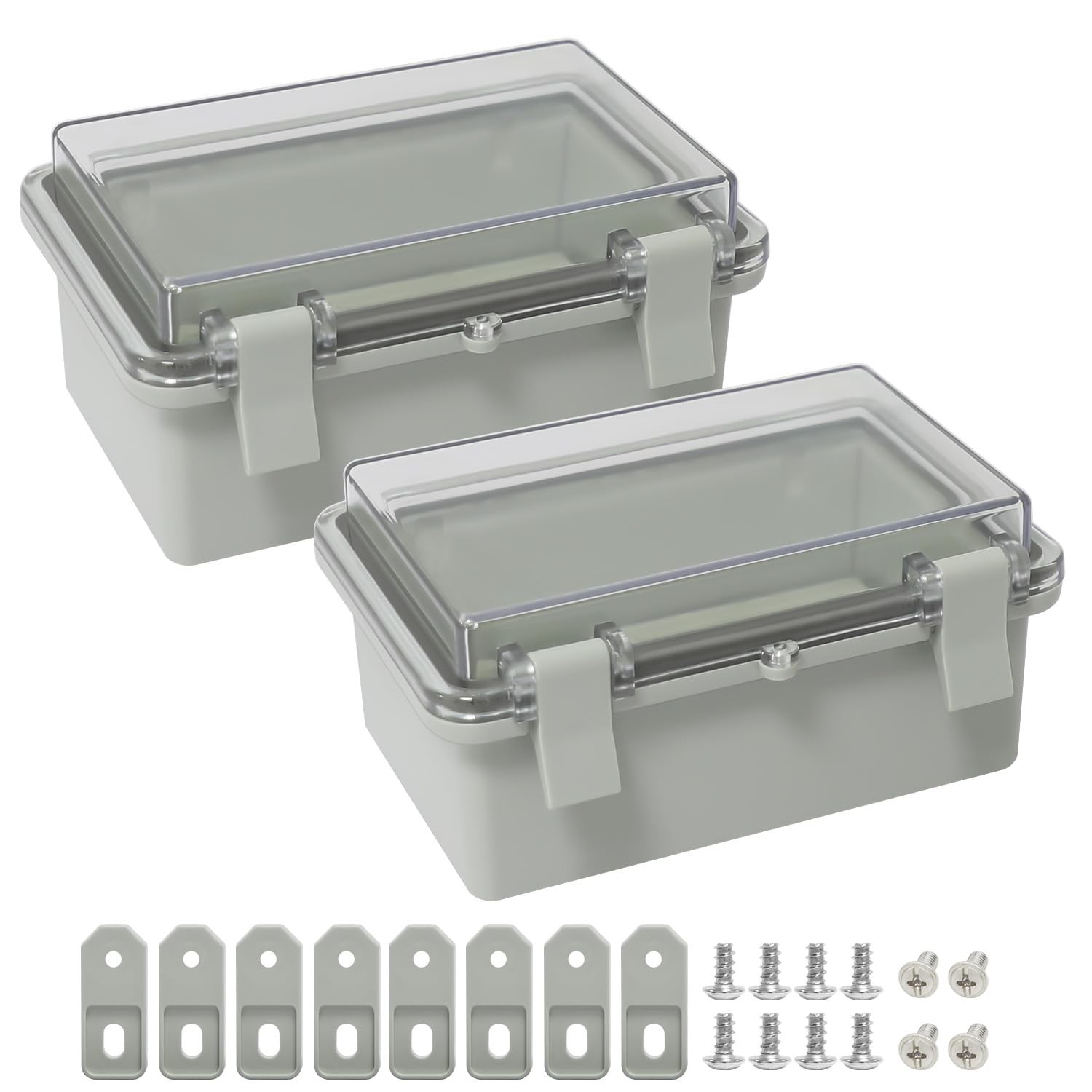 LMioEtool IP65 Waterproof ABS Plastic Junction Box Hinged Shell Enclosure 150x10