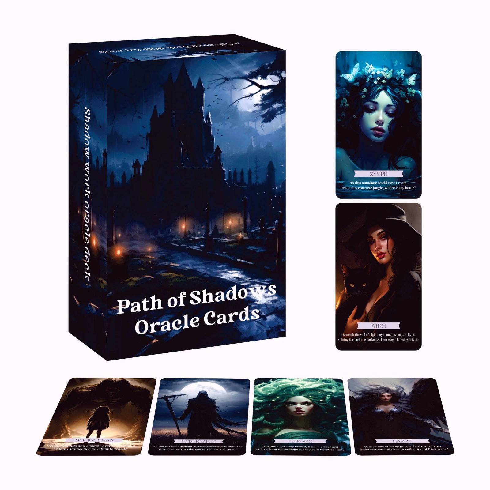 Path of Shadows Oracle Cards, Shadow Path Oracle Deck, Messages Tarot Cards f...