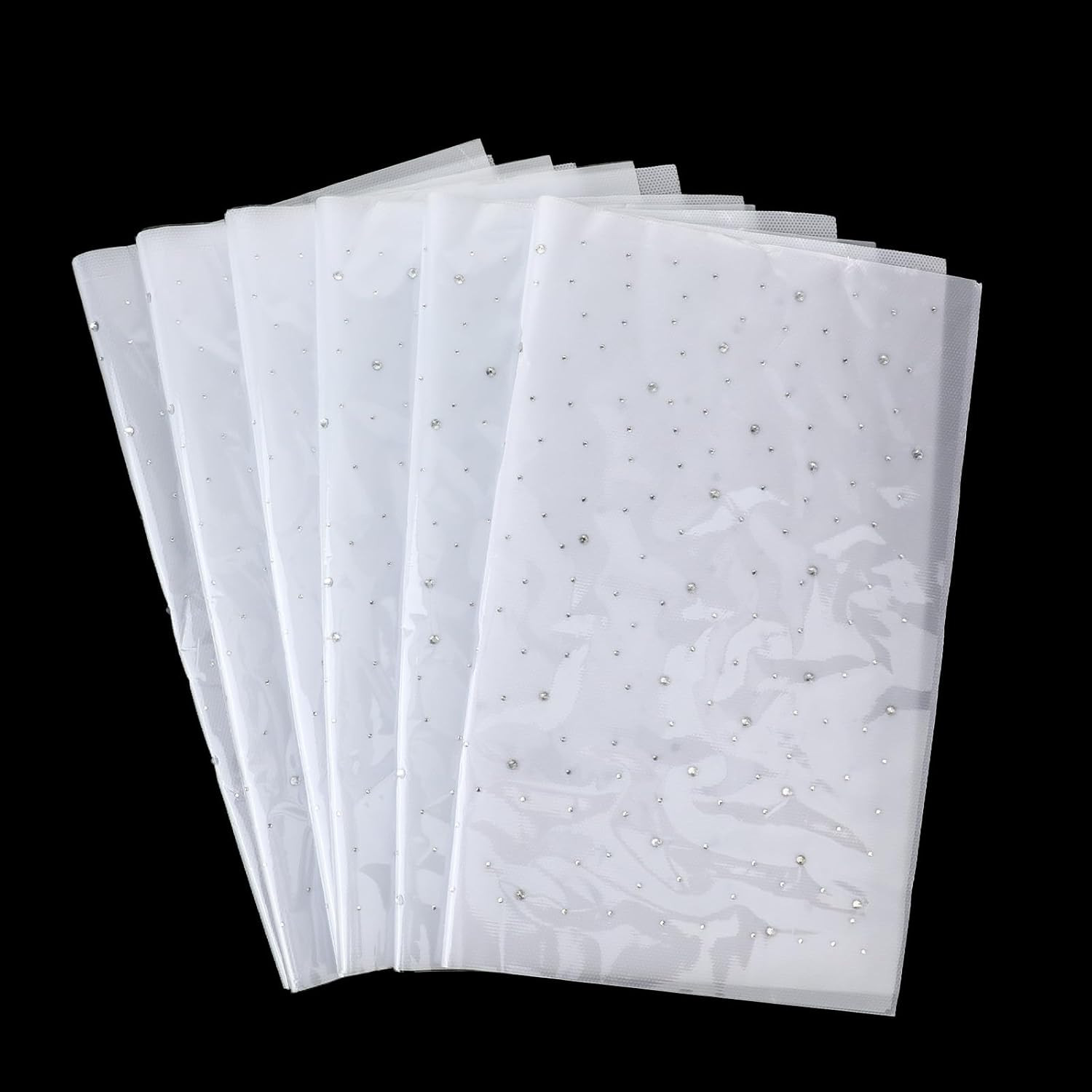 6 Sheet Iron-On Rhinestone Sheets Transfers for Clothing - Crystal Transfers, Gl