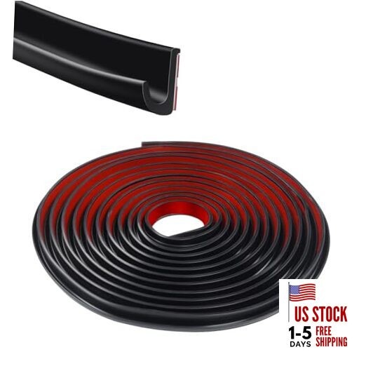 Automobile drip Guide Rail Water Drain Channel car Window rain 20,2feet Black