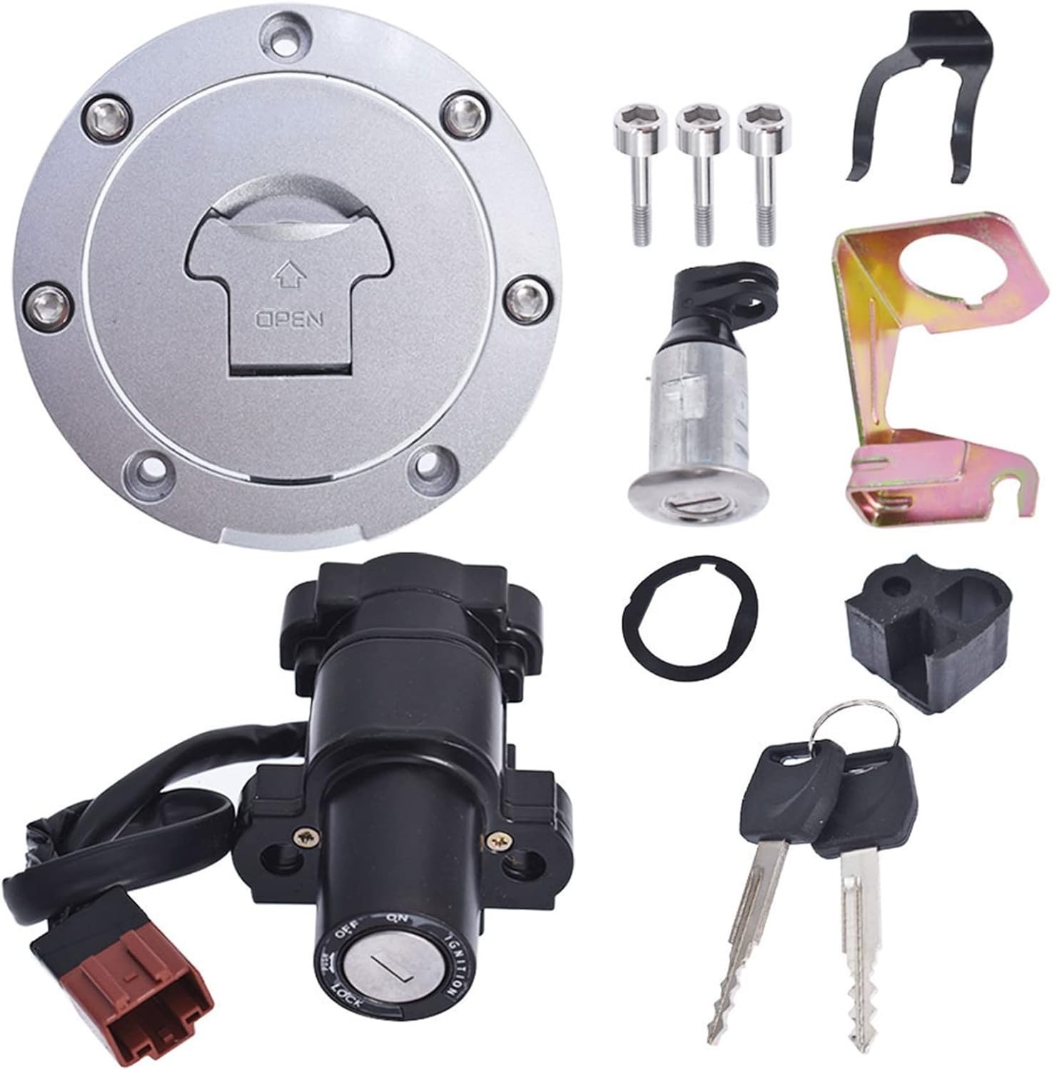 Ignition Switch Fuel Gas Cap Seat Lock Key for Honda CBR1000RR 2008-2014 CBR6...