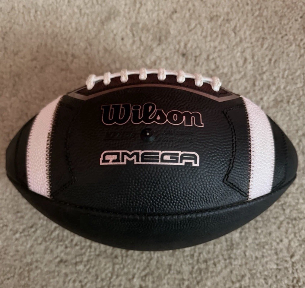 Wilson Omega Black White Football Ball Official Sport Equipment