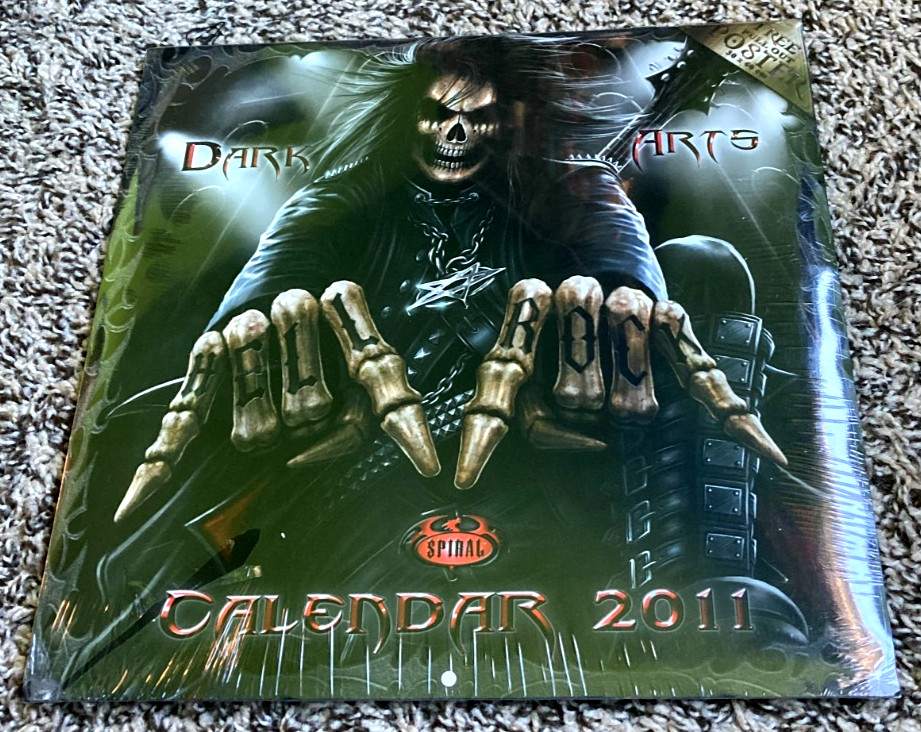 Spiral Dark Arts 2011 Gothic Fantasy Art Calendar Skeleton Reaper Hell Rock Post
