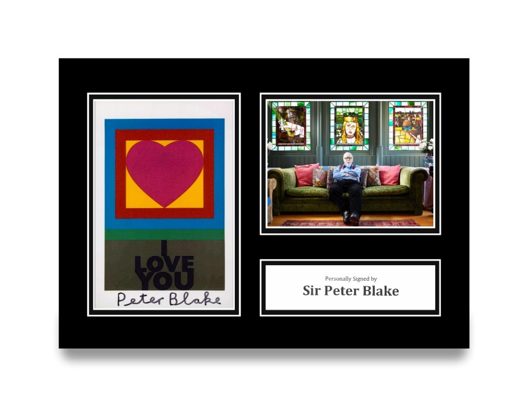 Sir Peter Blake Signed A4 Photo Autograph Beatles Pop Art Gift Display + COA
