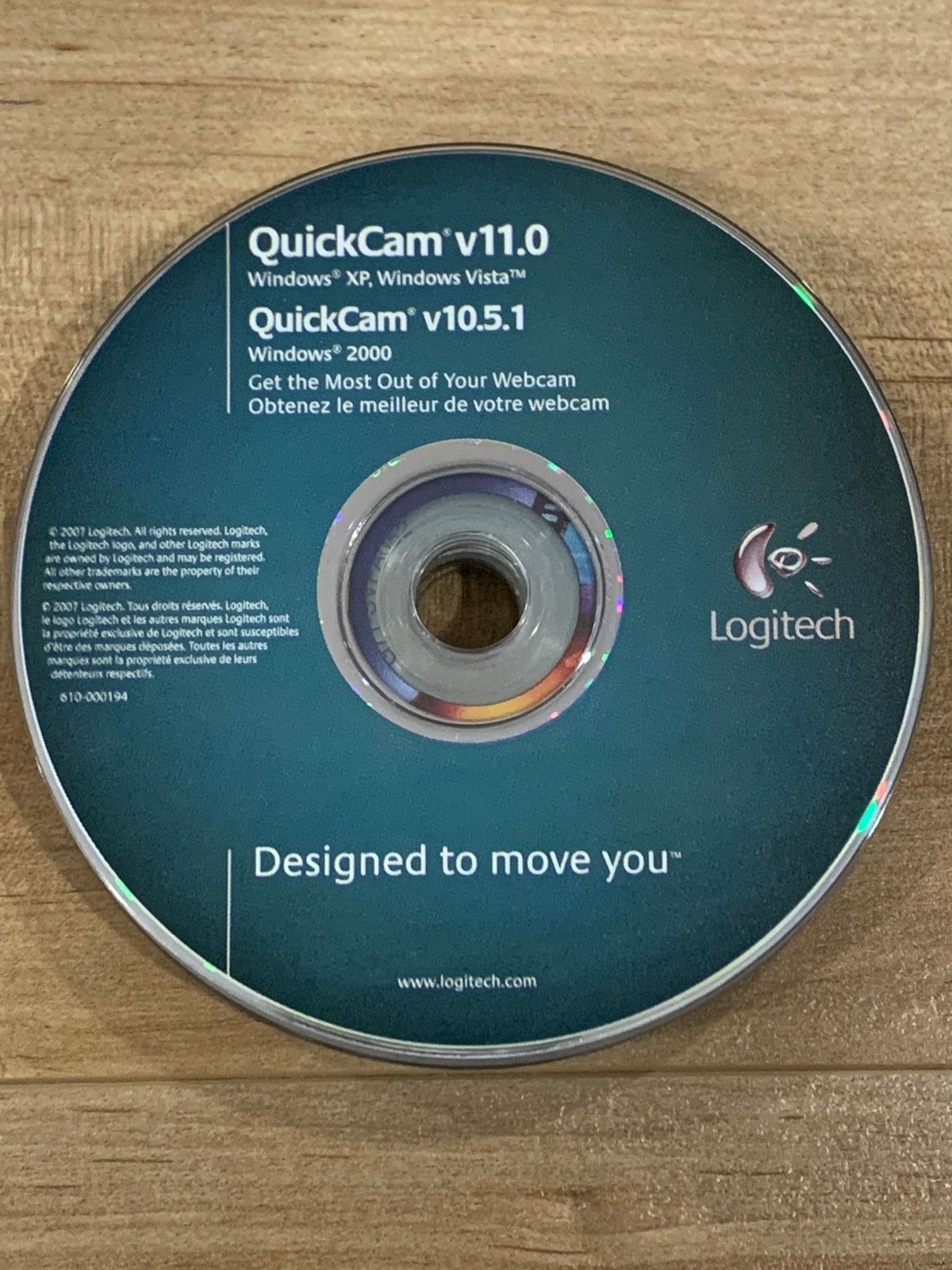 Logitech QuickCam Software CD v11.0 v10.5.1 Windows XP Vista 2000 Driver
