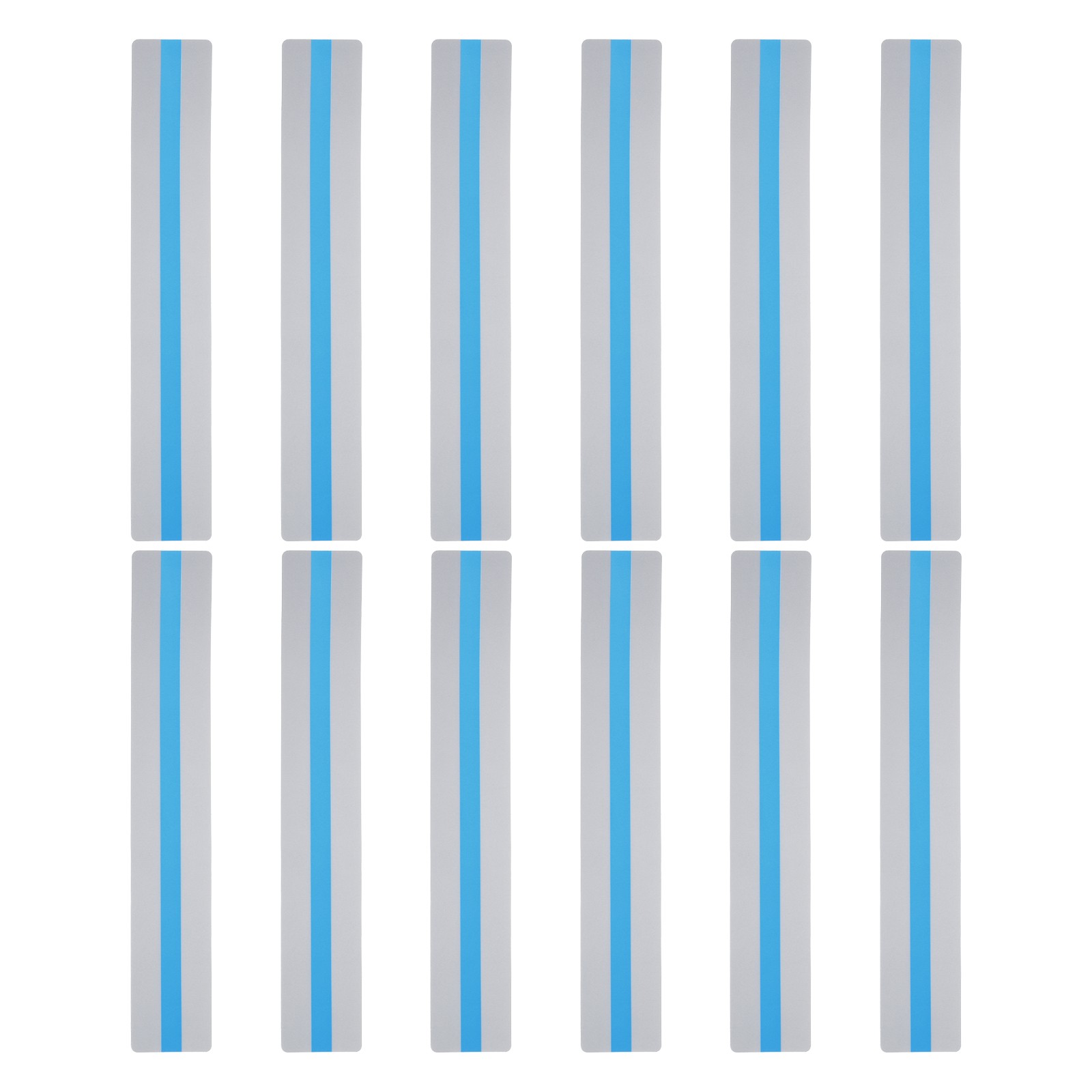 12pcs Guided Reading Strip Tracking Highlight Colored Overlay Bookmark Blue