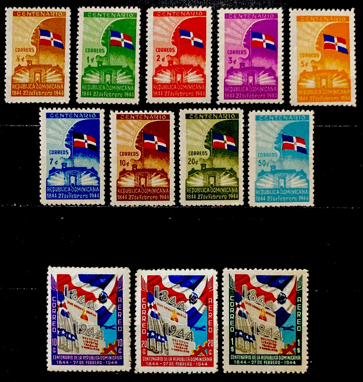 Dominican Republic 1944. SC# 398-406, C46-C48. Set of (12). MNH
