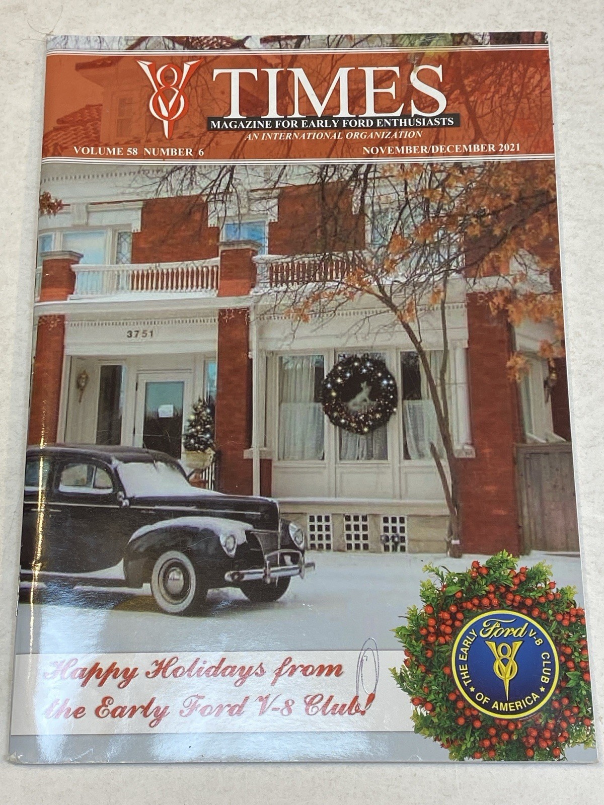 V8 Times Magazine for Early Ford Enthusiasts Nov Dec 2021 1940 Sedan Wichita KS