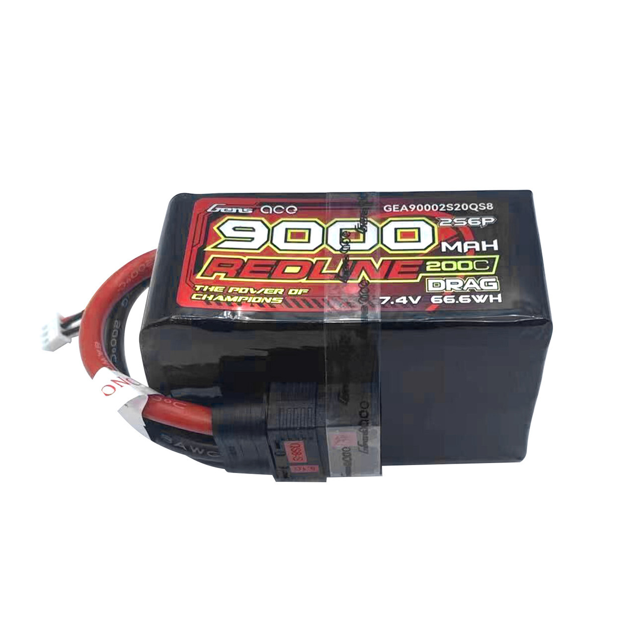 Gens ace Lipo Redline Drag Race 9000mAh 7.4V 200C 2S6P QS8 Plug GEA90002S20QS8