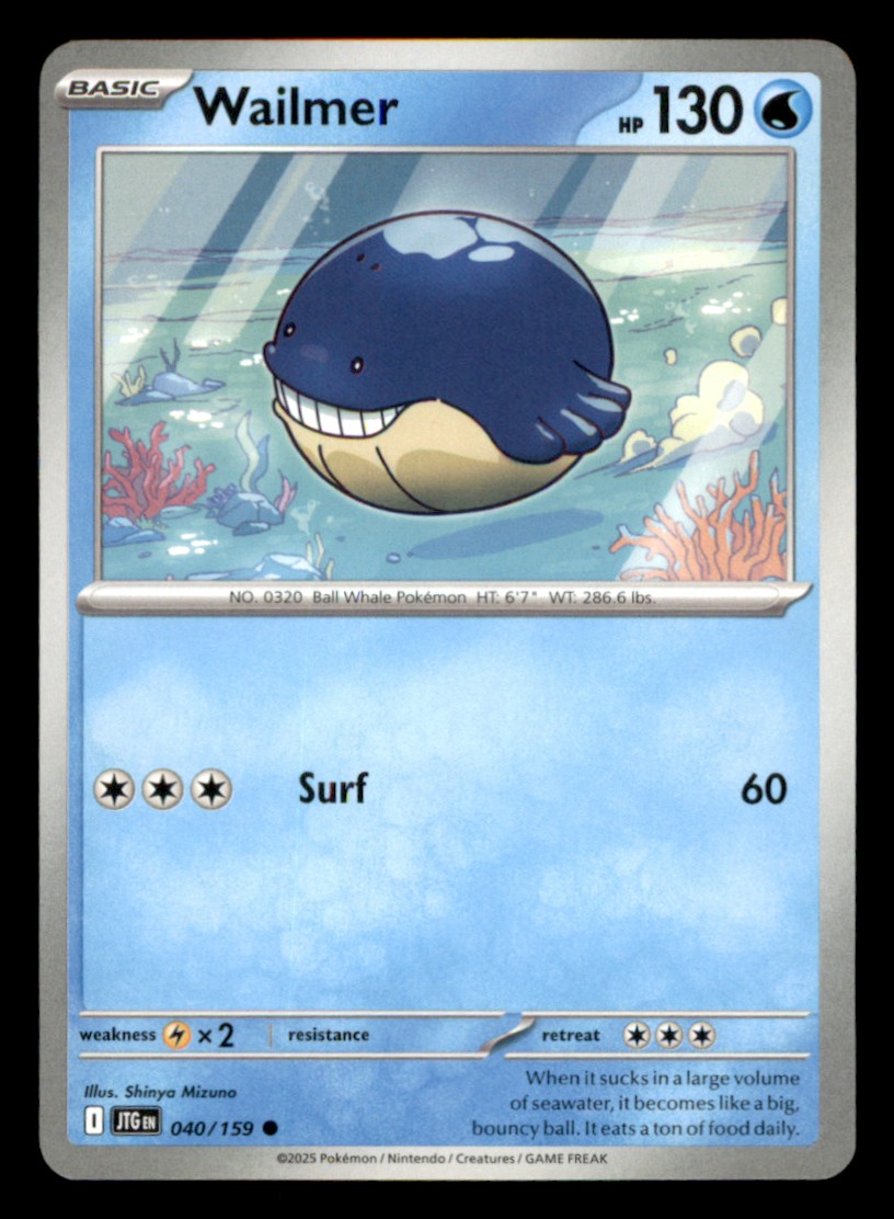 Wailmer Common SV09: Journey Together 040/159 NM Normal Pokemon