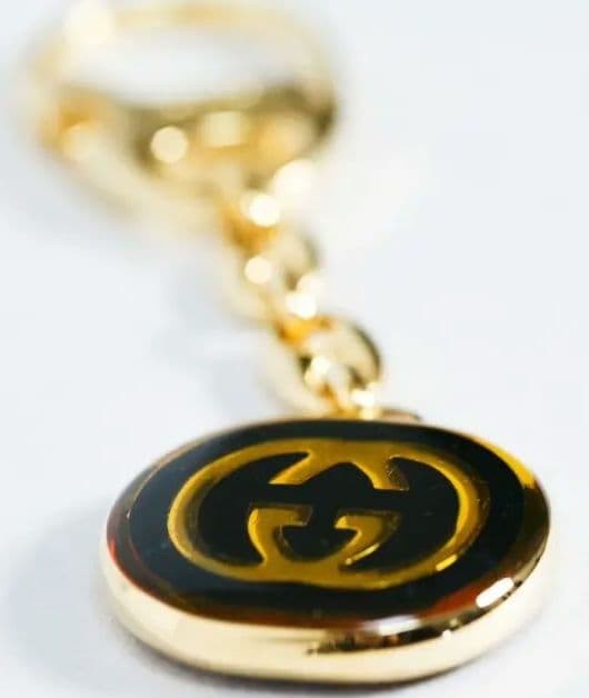 Brand New Rare GUCCI Gold Keychain 66,000 Yen