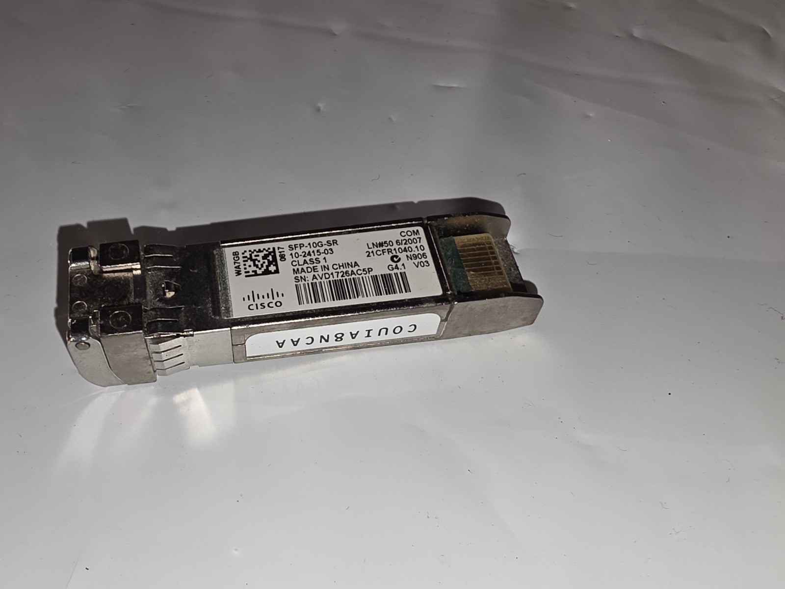 Cisco SFP-10G-SR 10GBASE-SR SFP+ Transceiver Module 10-2415-03 – Untested 📡