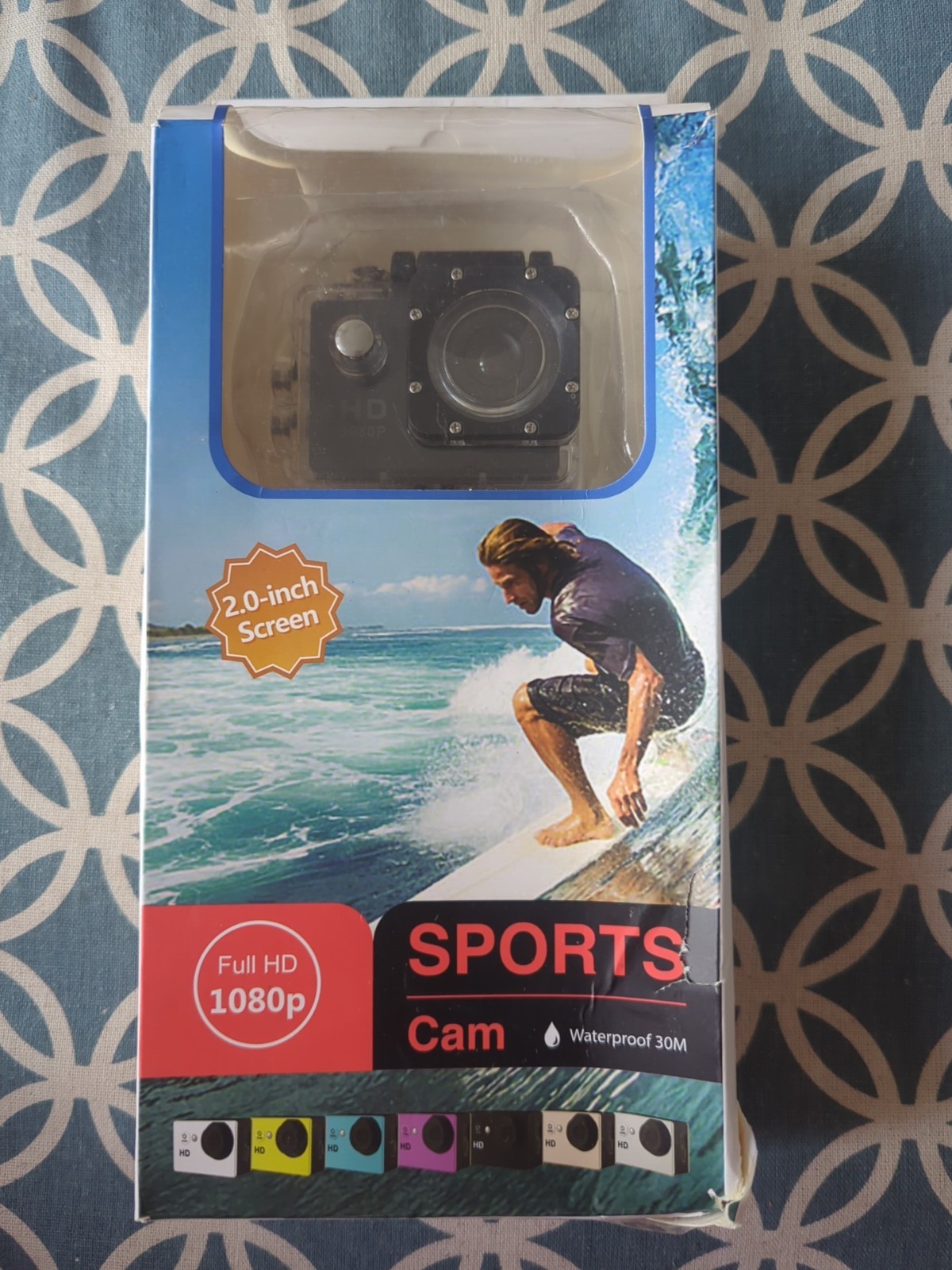 1080p Sports Cam Full HD 2-in Screen Sports Cam Waterproof 30 M Wear It Mount It