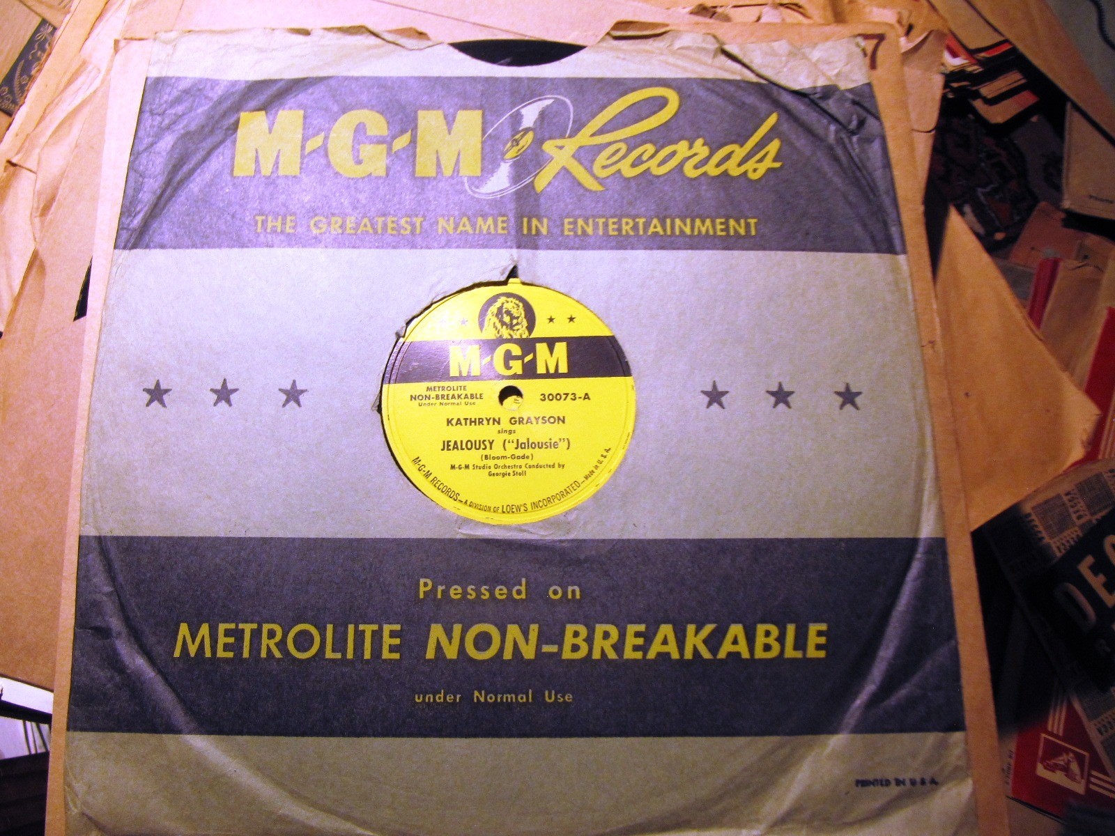 Kathryn Grayson Movie Actor TANGO Gade JALOUSIE/ All of a sudden my Heart MGM