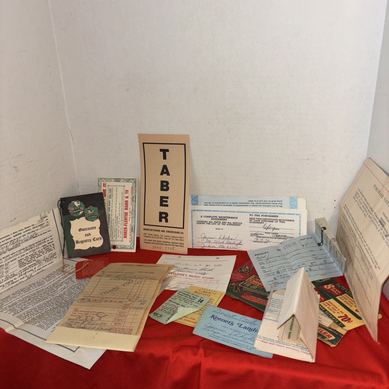 Lot of Vintage Receipts - Purchase Contract- Misc.1950-60-EstateFind#191925