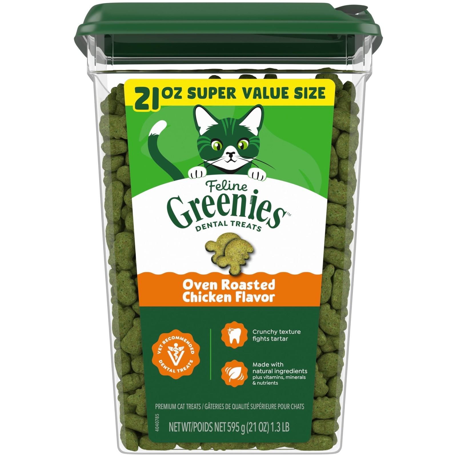 Greenies Cat Treats, Feline Veterinarian-Recommended Adult Natural Dental Cat...