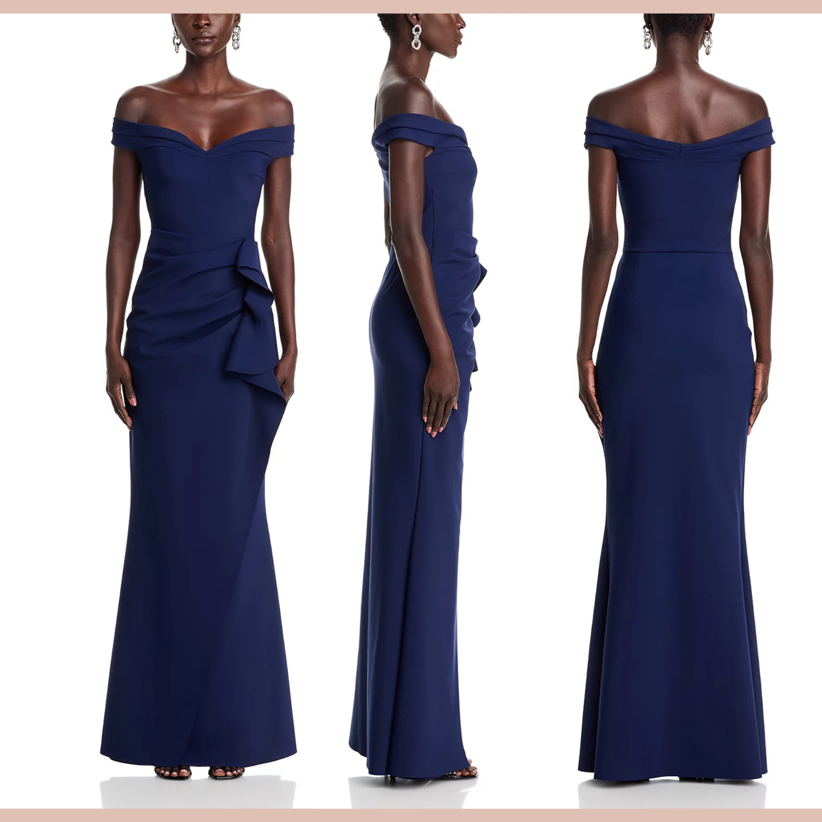 NWT $1090 Chiara Boni La Petite Robe [ 6 ] Radoslava Off Shoulder Gown J2082