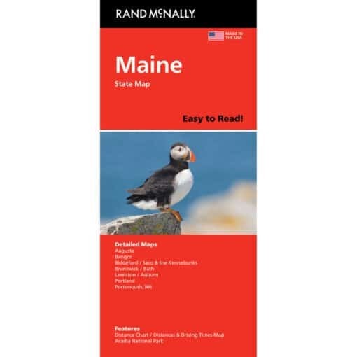 State Map of Maine State, Easy To Read!, by Rand McNally