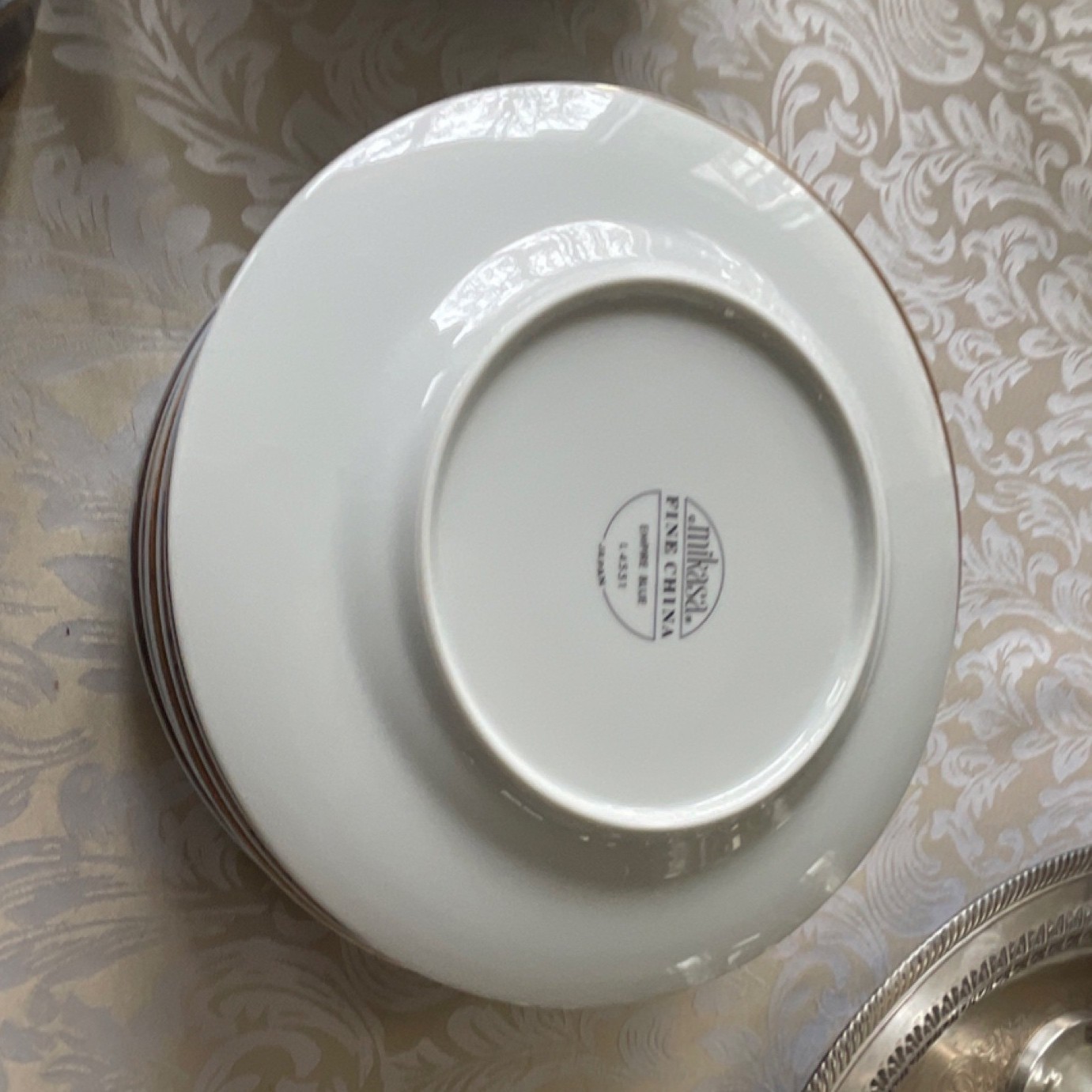 Mikasa Regency Blue Fine China Dinner Set Blue Gold White Plates Bowls Cups