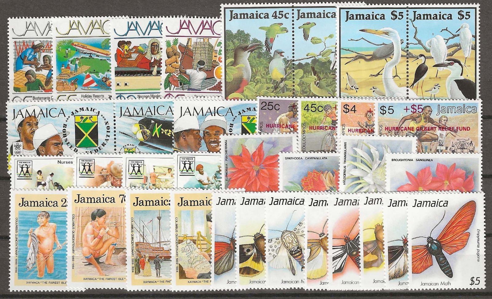 JAMAICA 1986/89 "Commemorative Sets" MNH