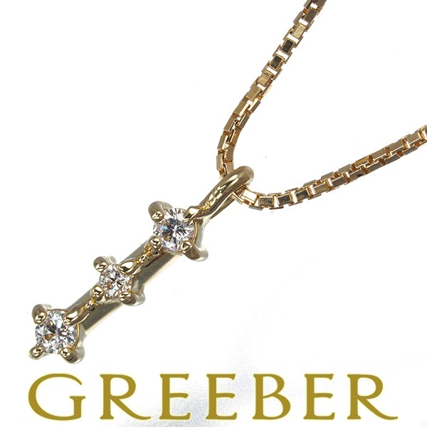 TASAKI Necklace Diamond 0.05ct 3P K18YG BLJ