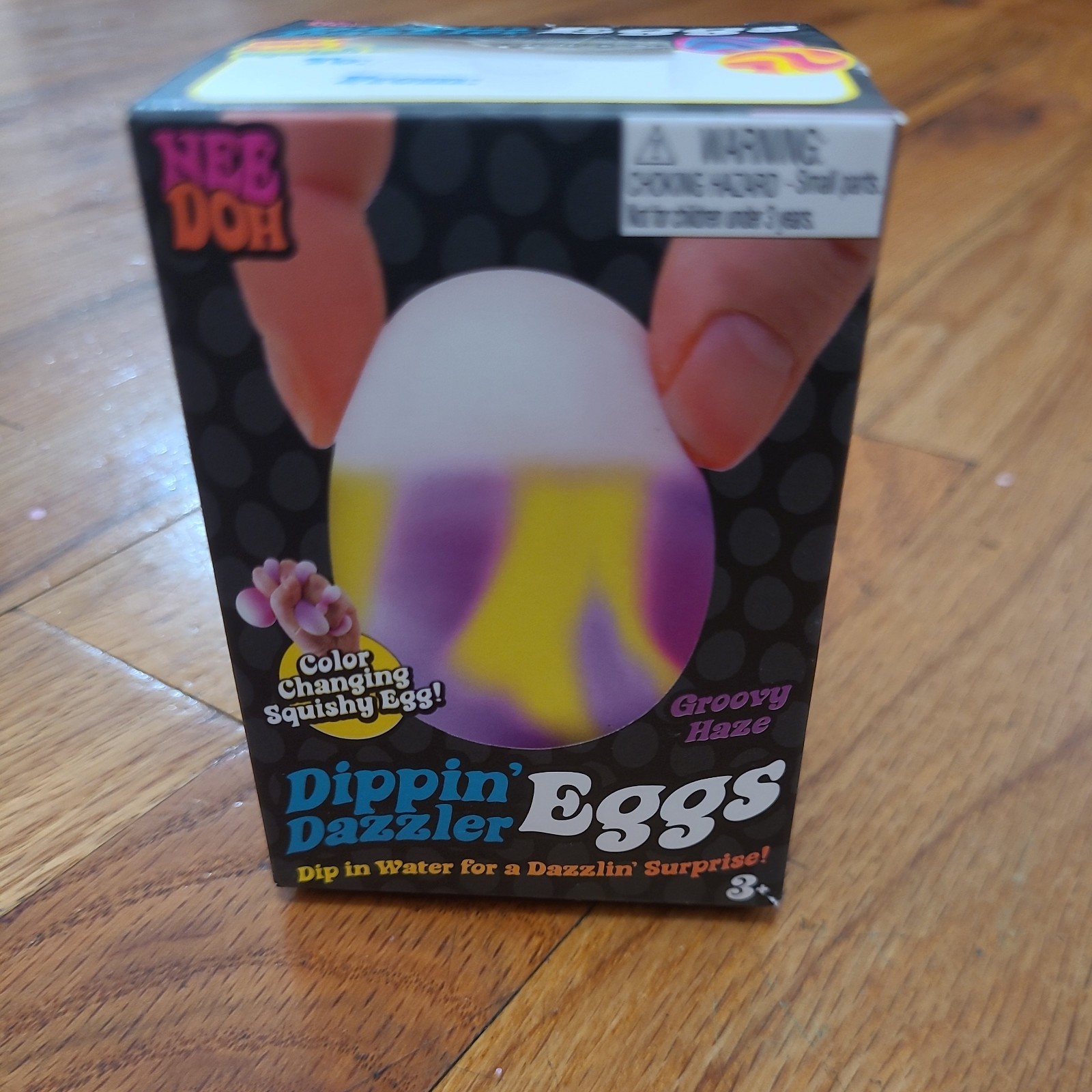Nee Doh Dippin' Dazzler Eggs Groovy Haze Color Changing Squishy Egg 25244NAB