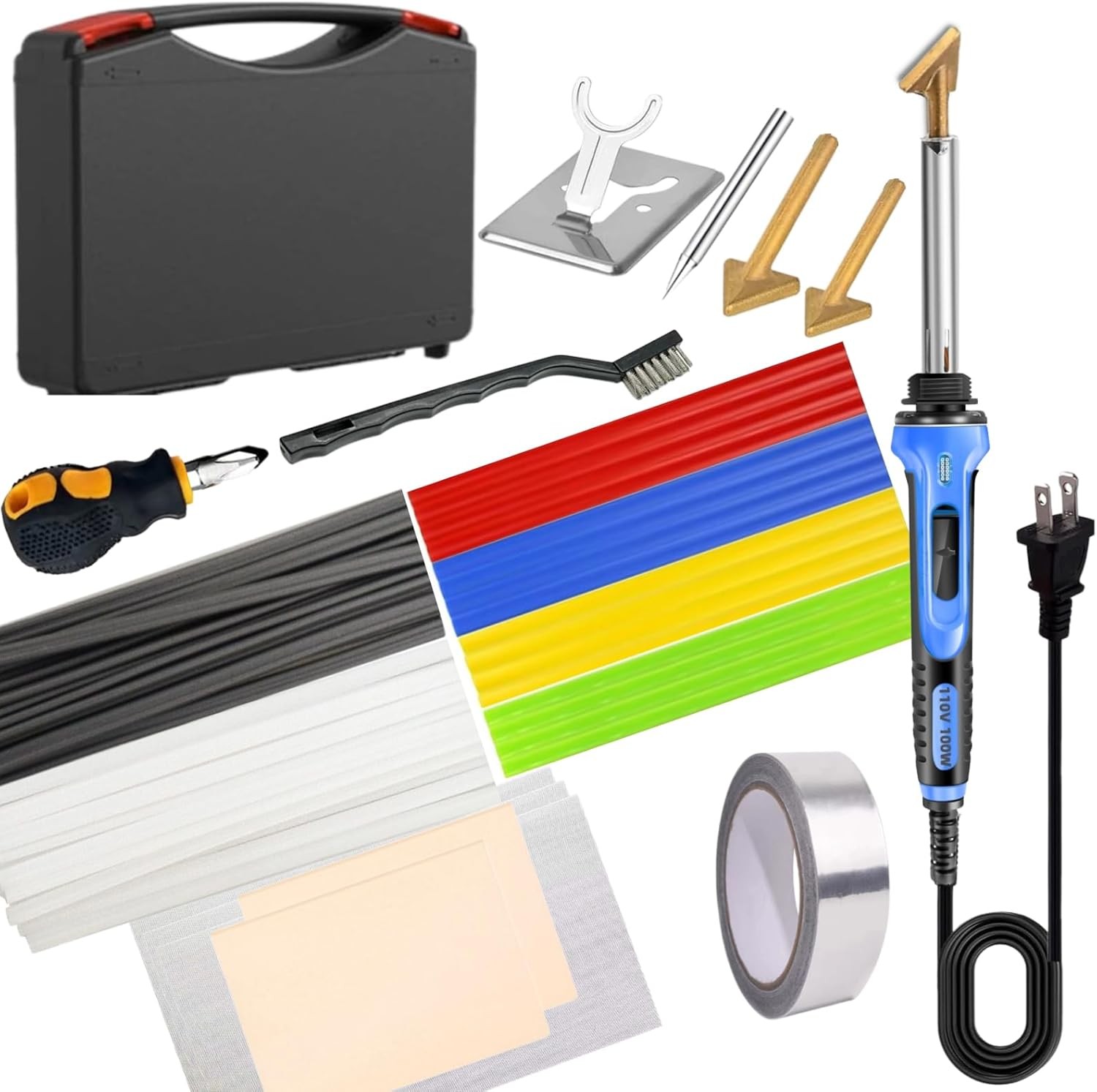 Plastic Welding Kit 110V-100W with 140 Rods for Bumper