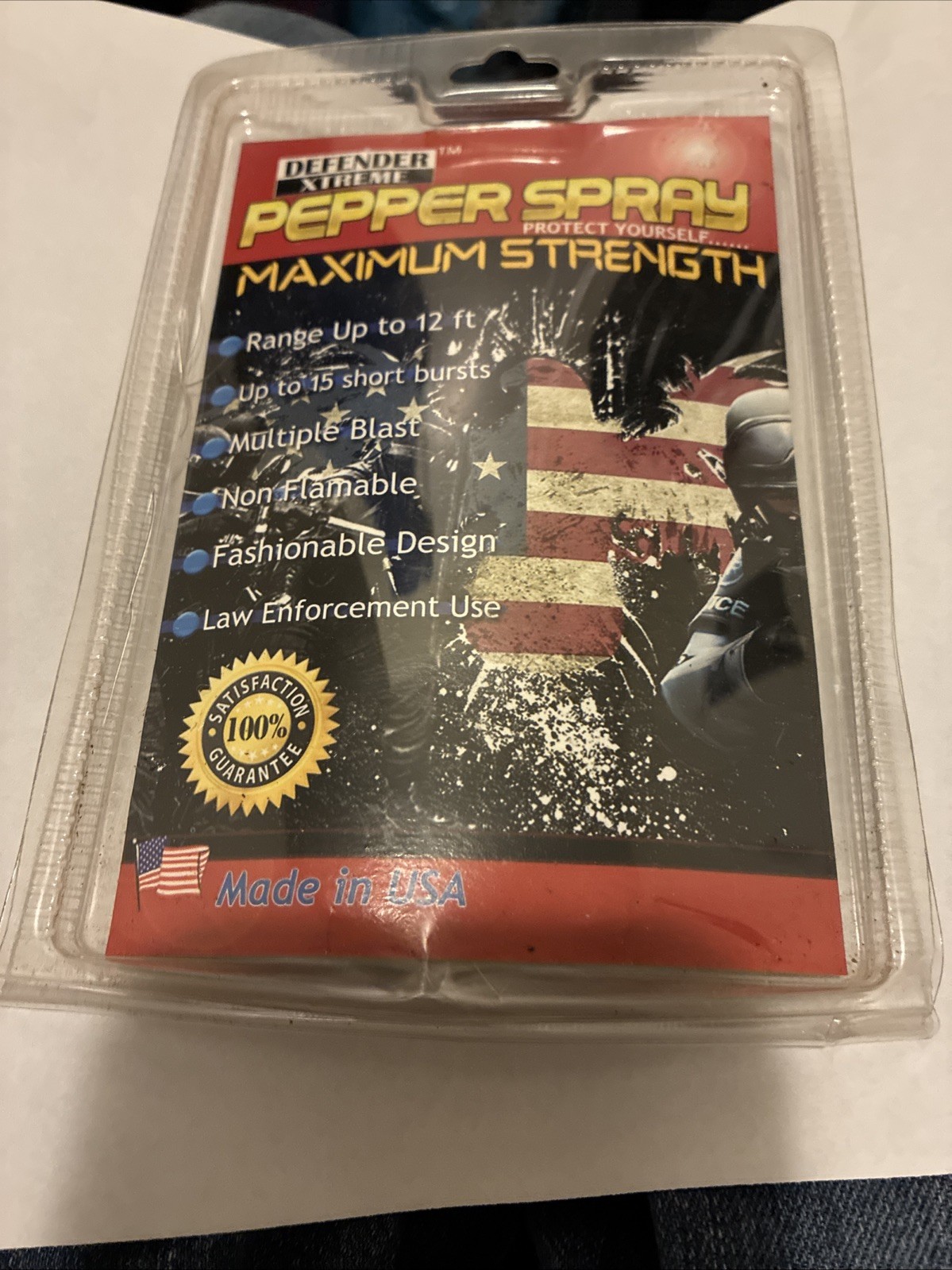 Pepper Spray for Self Defense Max Strength 1/2oz Keyring Clip