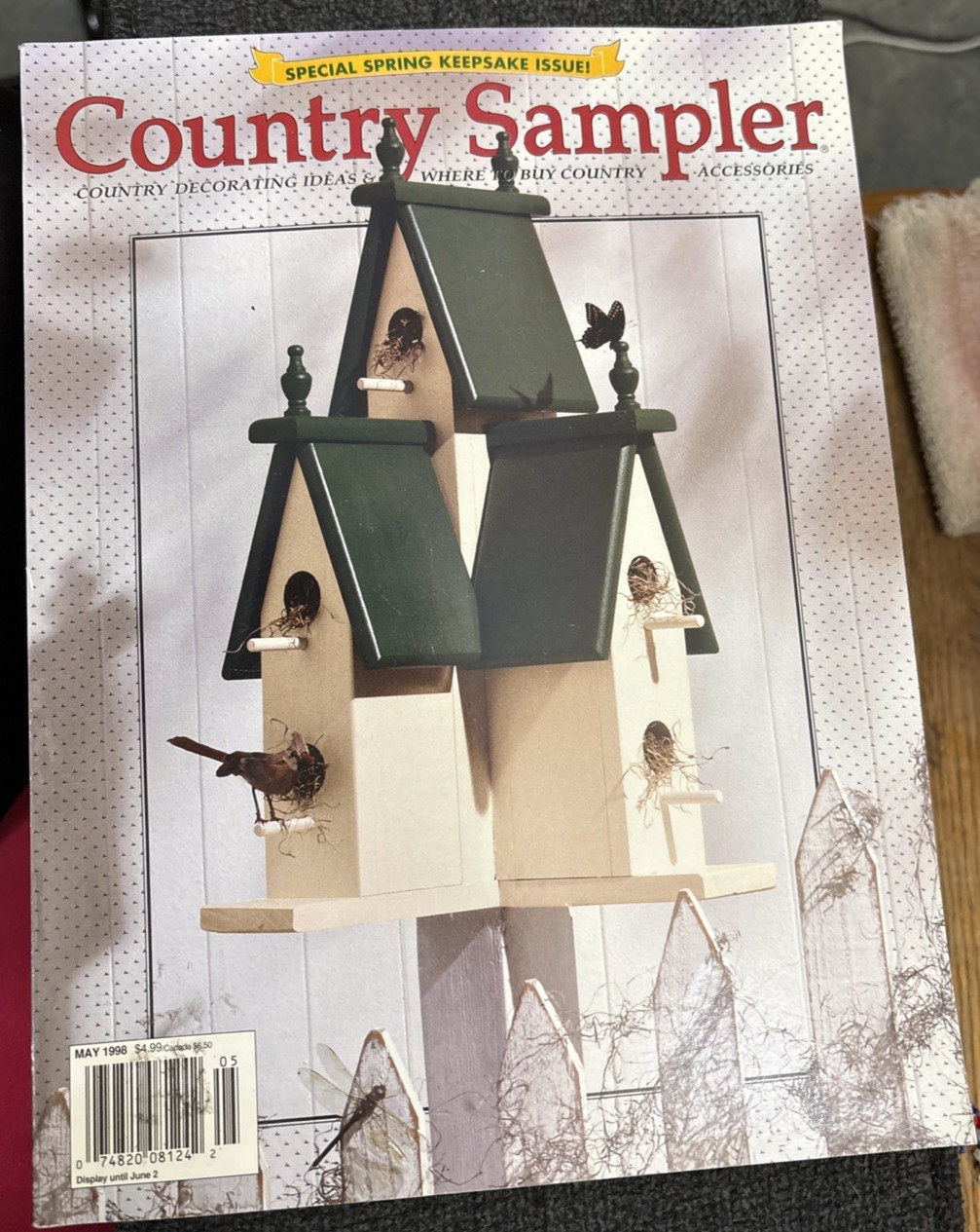 Vtg Rare Country Sampler Craft Ideas May 1998 bk