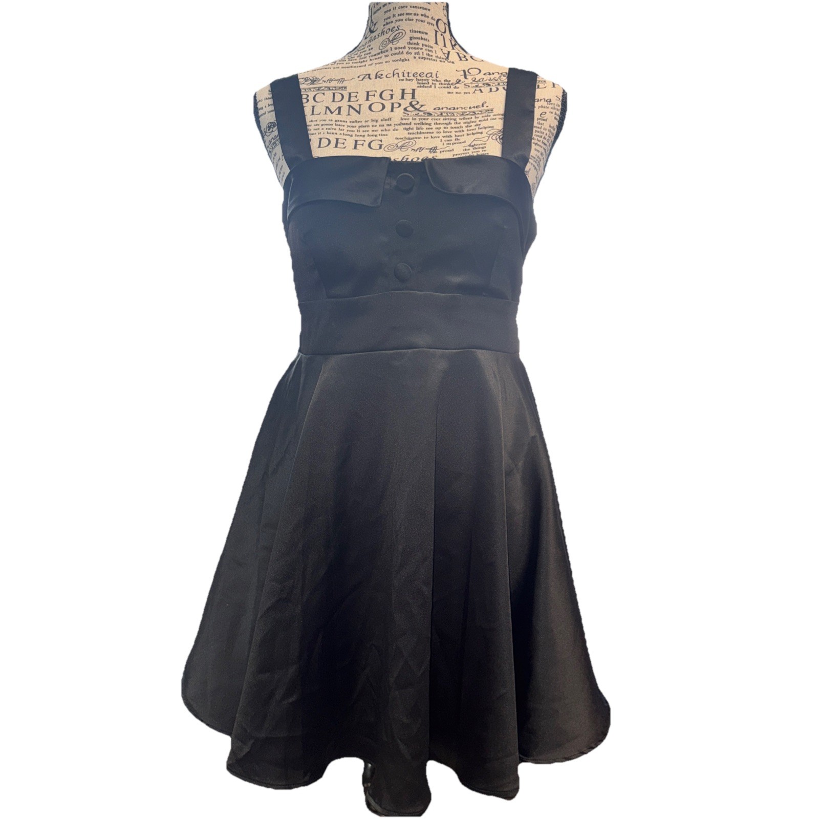 XXI Black Faux Silk Mini Halter Dress Formal Casual  Wear Whimsigoth S/P Juniors