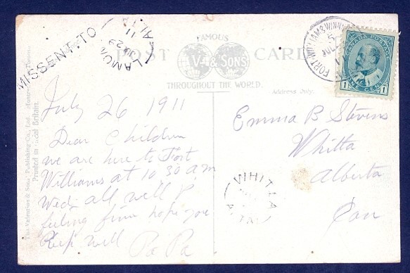 CANADA WHITLAW ALTA & MISSENT TO LAMONT ALTA/JUL 29/11 SPLIT CIRCLE PPC ORIG ONT