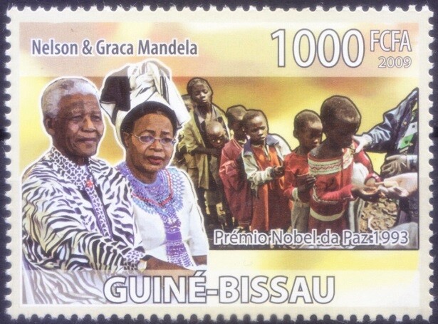 Guinea Bissau 2009 MNH, Nelson Mandela with Wife Nobel Peace  [B3]