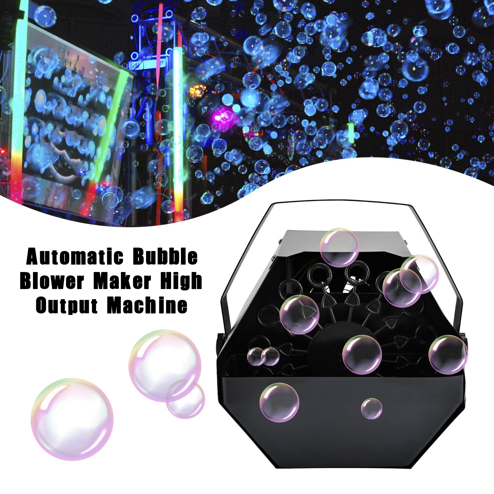 Automatic Bubble Blower Maker High Output Machine Stage Effect Party DJ Wedding