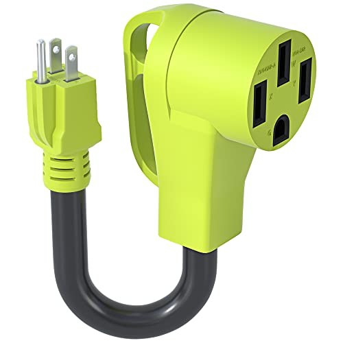 50 Amp to 110 Adapter RV Cord, NEMA 5-15P Male to 15A Male/50A Female - 12 inch