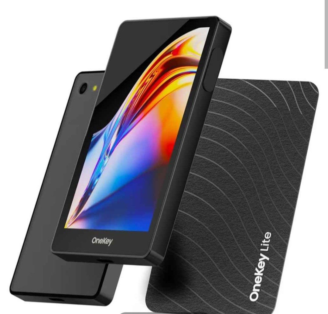 OneKey Pro Crypto Hardware Wallet + OneKey Lite Crypto Seed Storage Card. New in