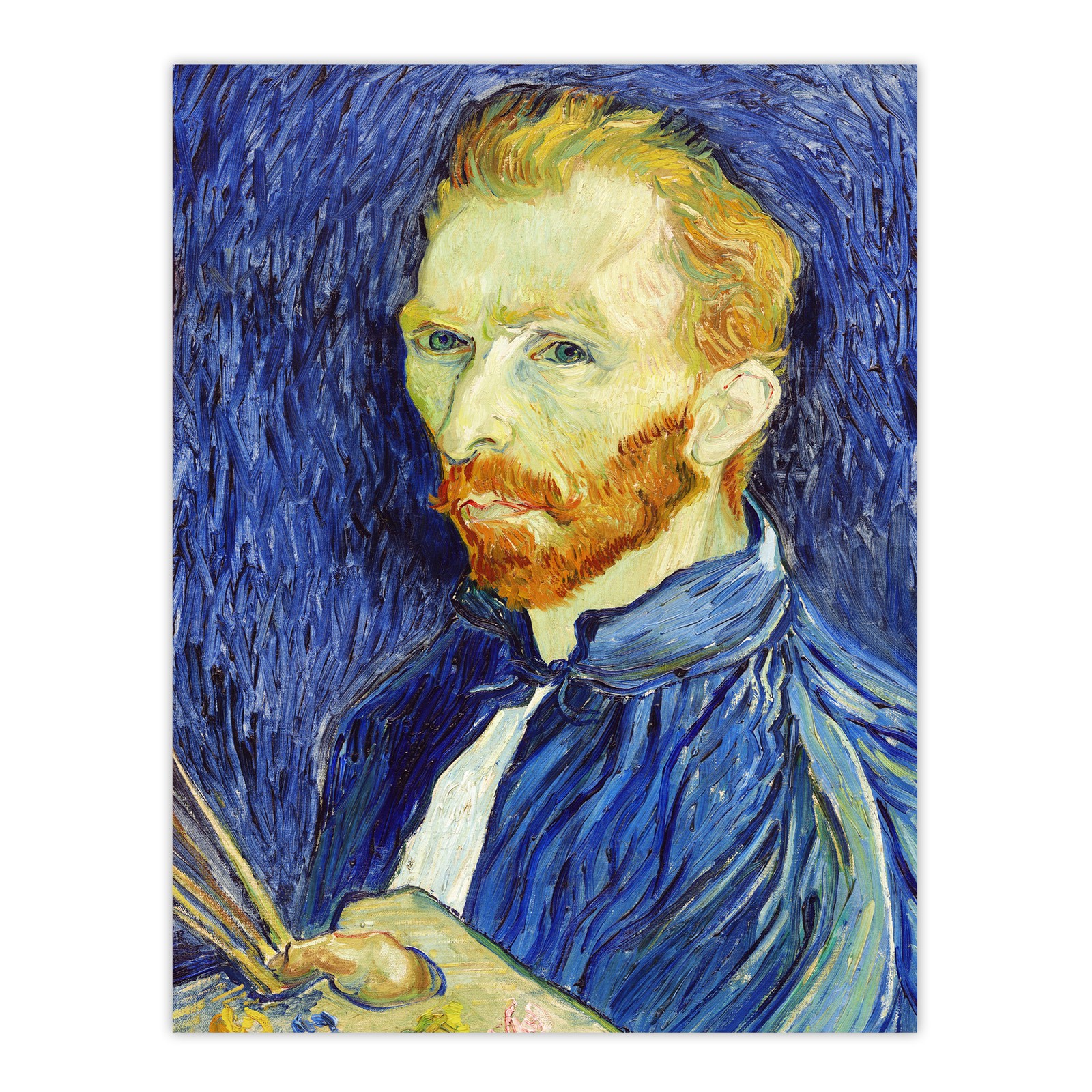 Self Portrait With Palette Van Gogh Vintage Wall Art Print Poster