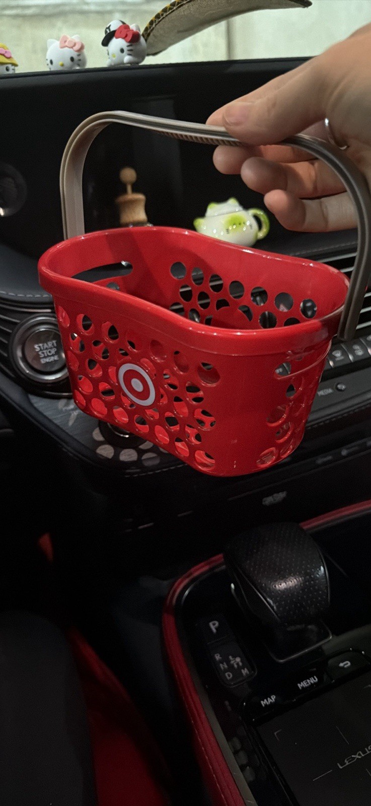 Target Red Mini Plastic Shopping Basket Pretend Play Supermarket Toy for Kids