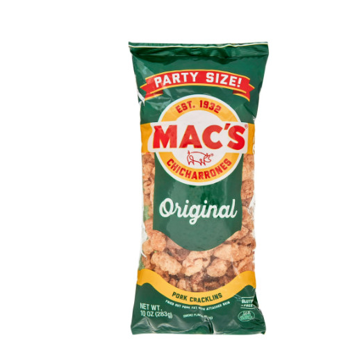 Mac's Chicharrones Original Pork Cracklins, 10 Oz.