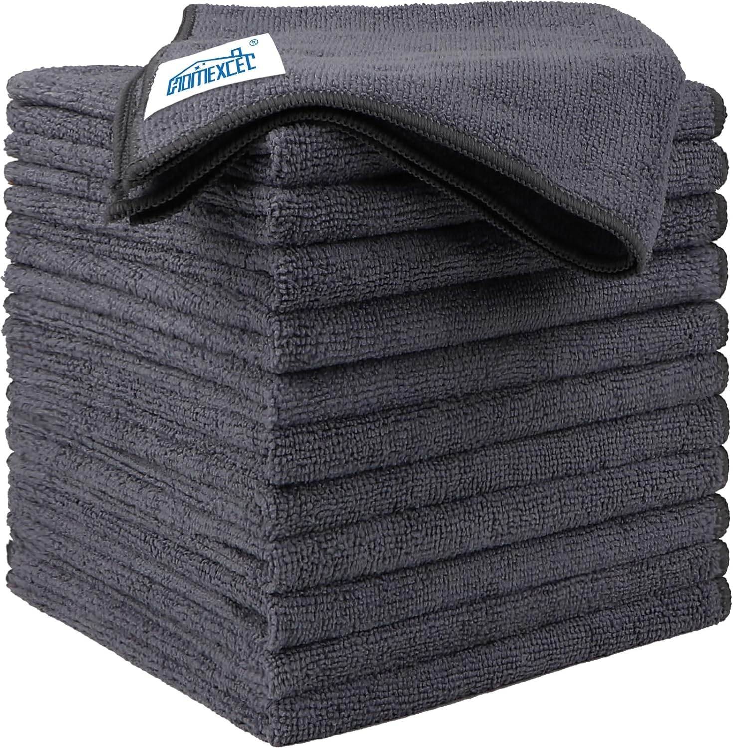 Microfiber Cleaning Cloth 12 Pack, 12.5 x 12.5 inch Microfiber Towels for Cars