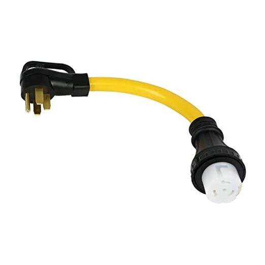 1.5FT NEMA 14-50P to SS2-50R RV Power Extension Cord, HDWS 50 Amp 14-50P Male 